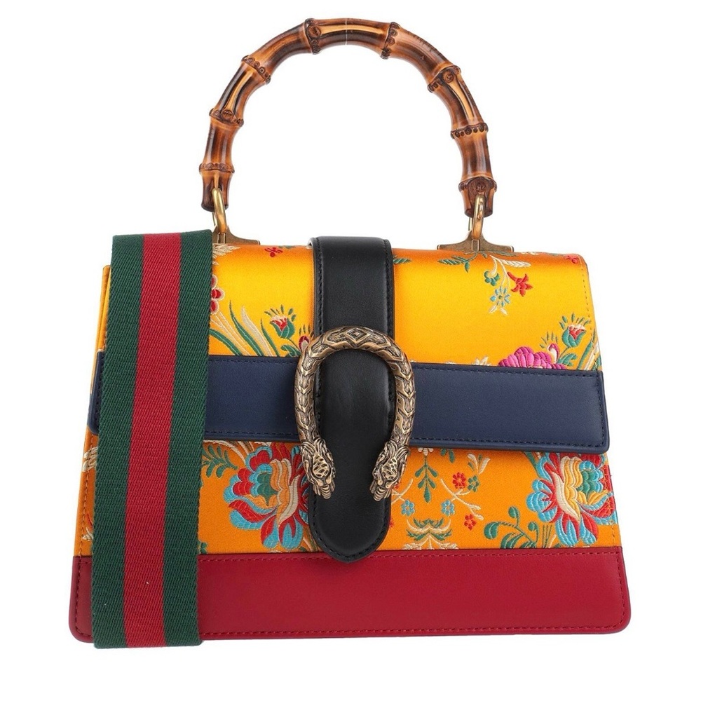 Gucci Orange Floral Shoulder Bag with Bamboo Handle RARE LIMITED EDITION - NEW!! - Picture 9 of 9